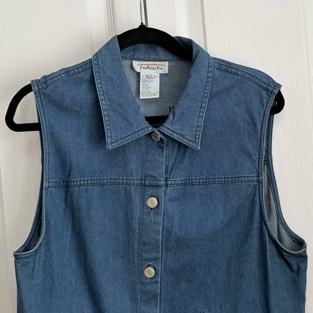 Talbots Denim Sleeveless Vest, size xl